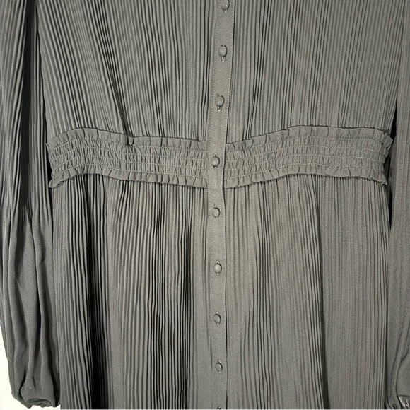 Nanette Lepore Pleated Dress Peasant Sleeve Office Workwear Dressy Size 16 - Picture 6 of 14